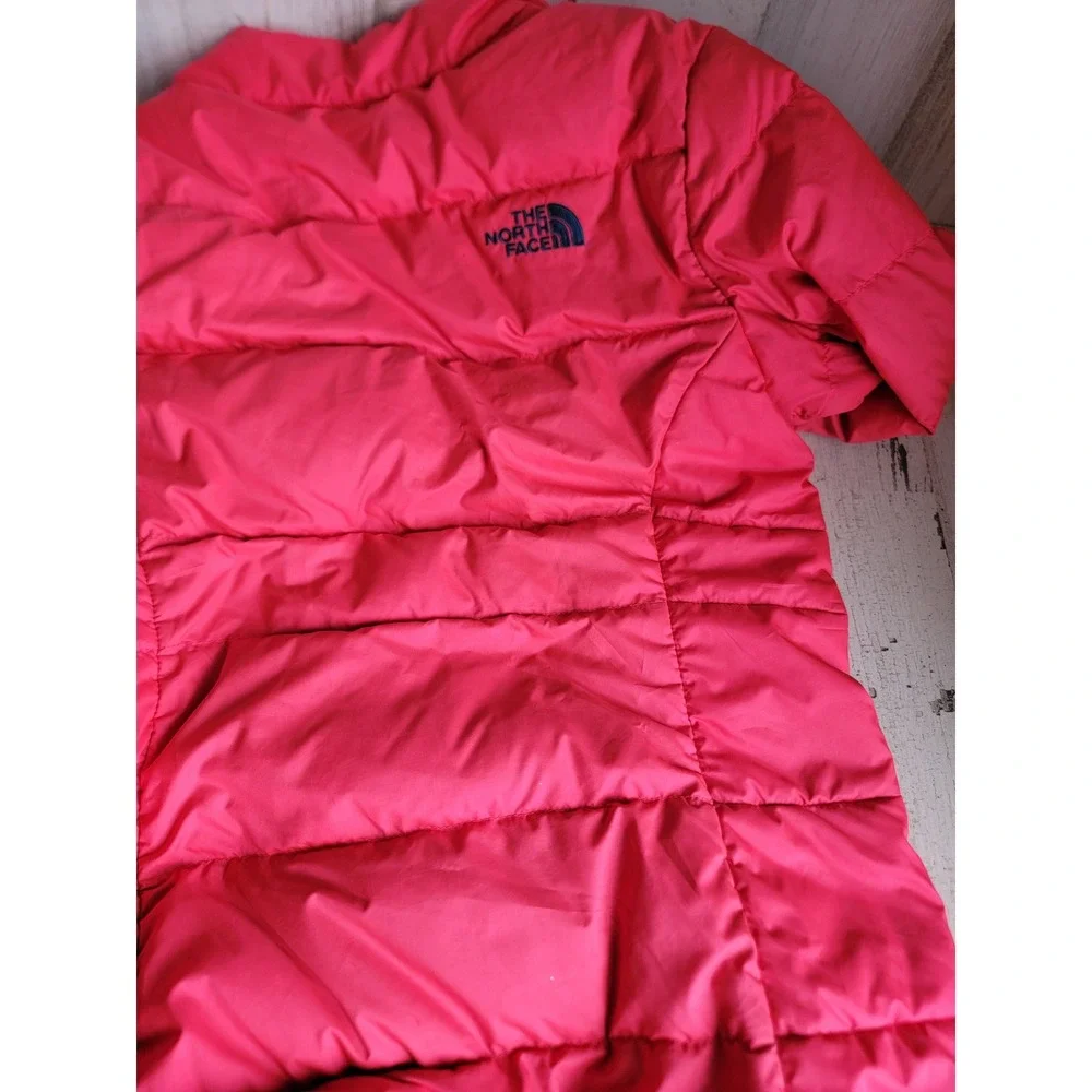 North face 550 medium plush pink zip up youth medium jacket puffer winter